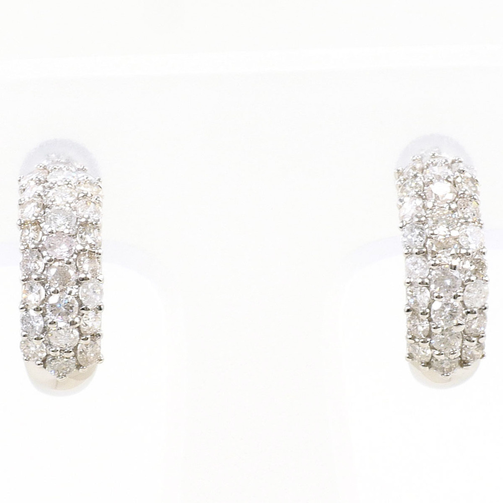 PT900 Platinum Earrings with 0.50ct Diamonds, Certificate of Authenticity, To...